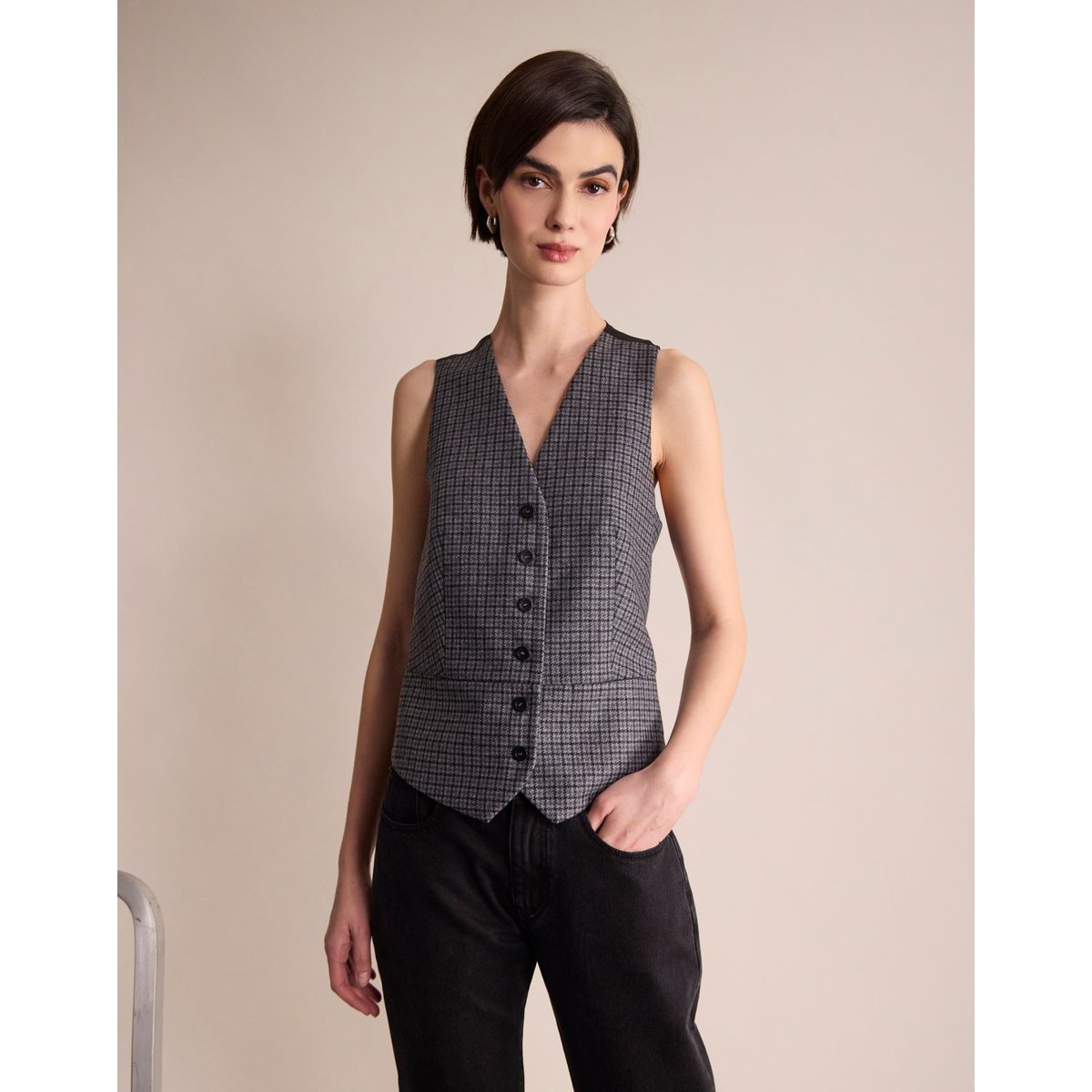 Gilet Sanite gris, INES DE LA FRESSANGE PARIS