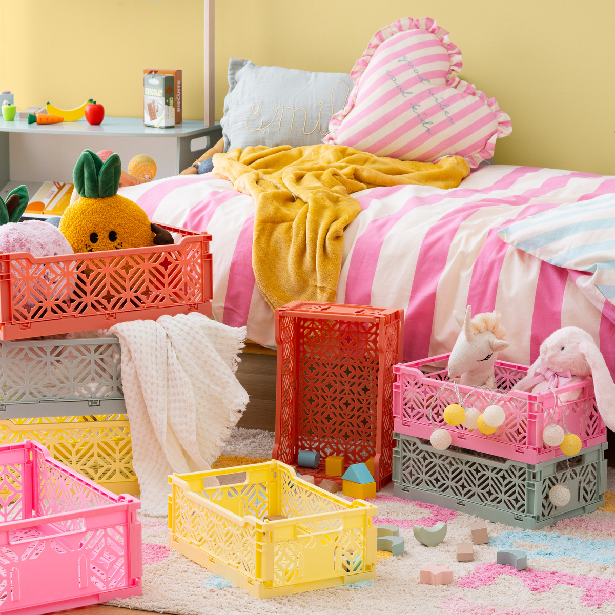 Cagette pliante 7L ARRY jaune, ATMOSPHERA FOR KIDS