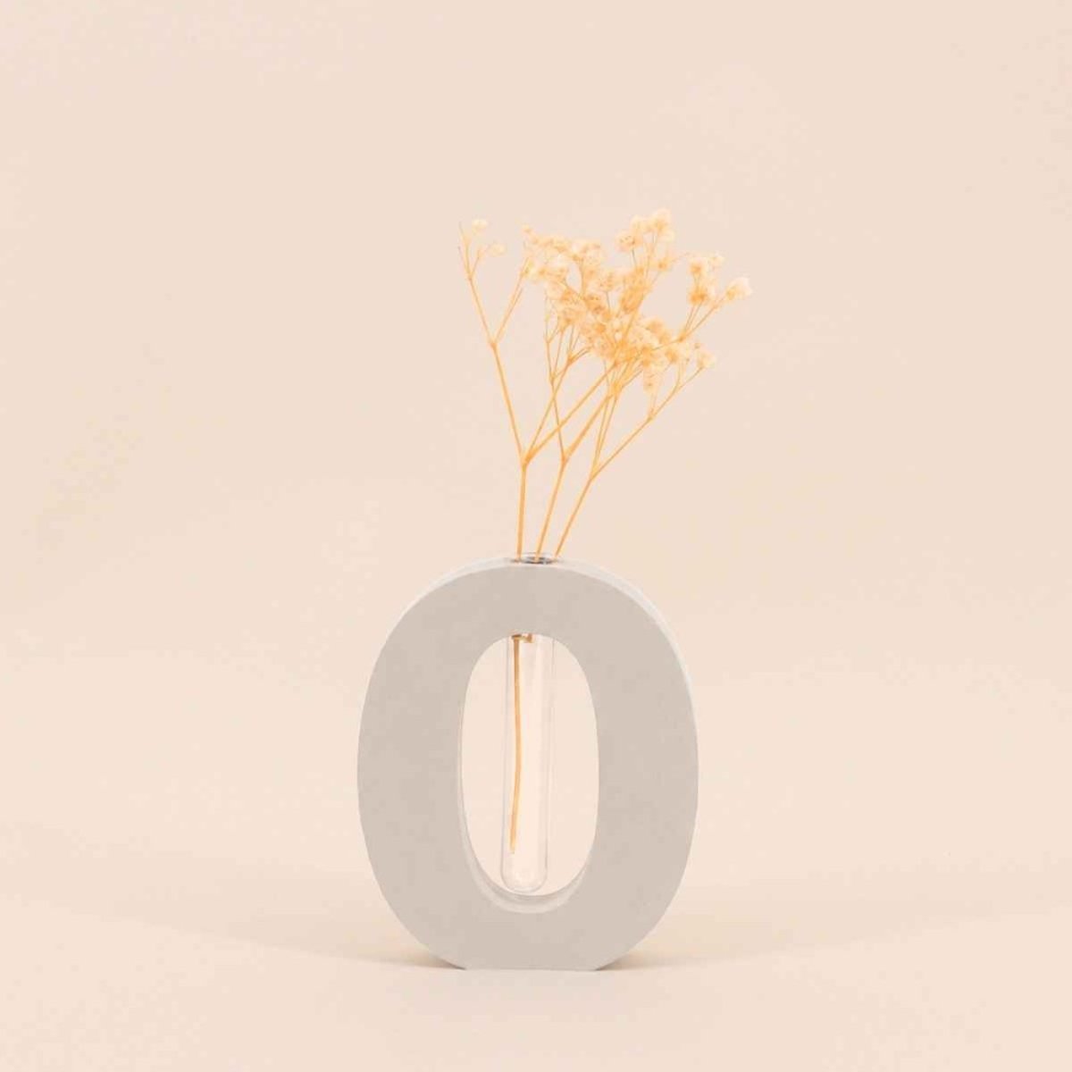 Lot de 2 vases forme O, H12cm blanc, ORNAMI