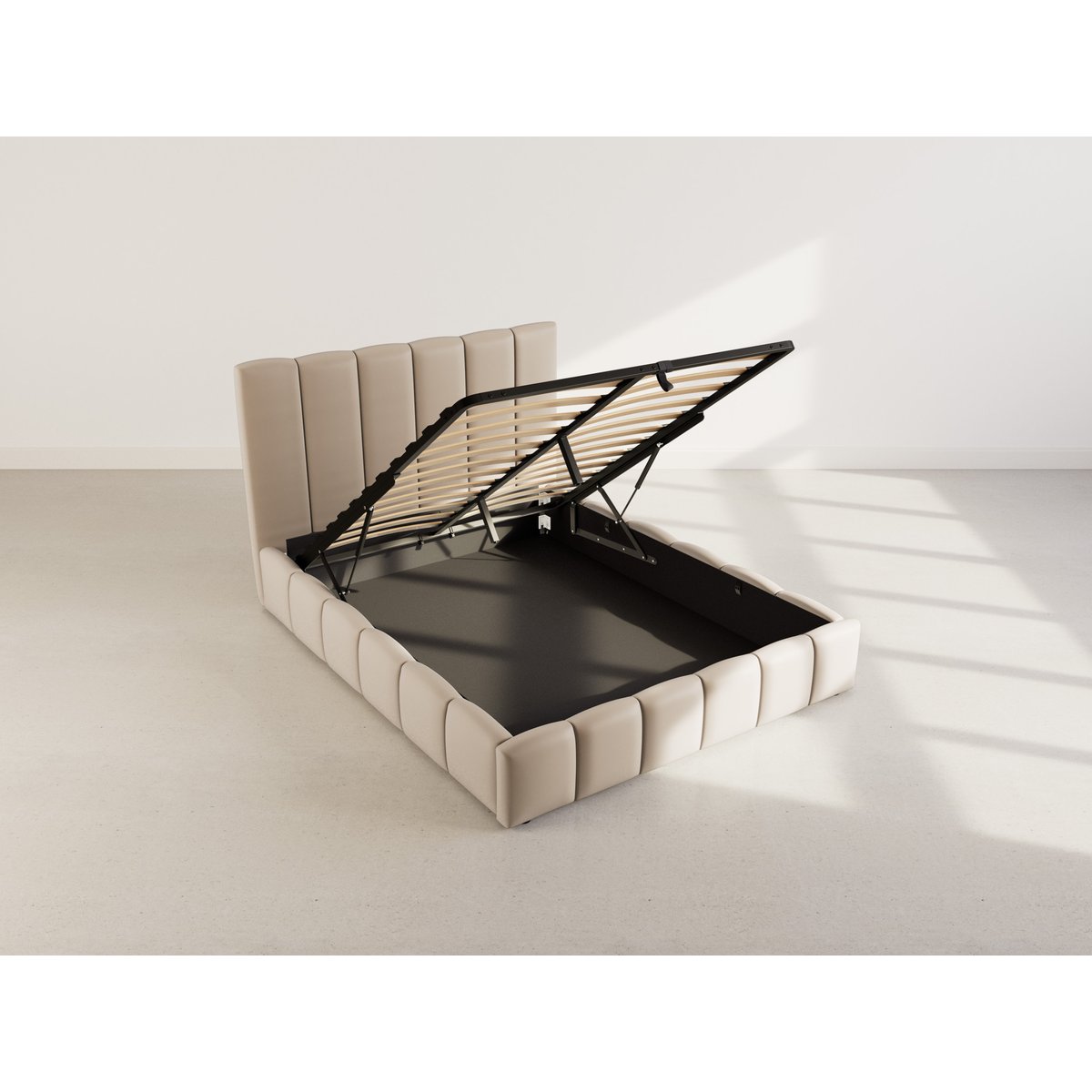 Lit coffre - MERMAID taupe, BEST MOBILIER