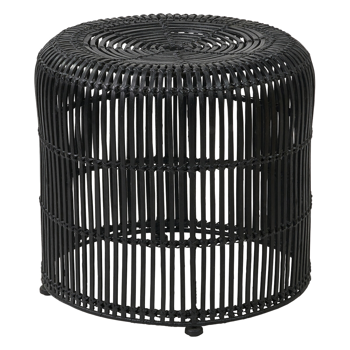 Nerano Rattan Stool black, SO'HOME
