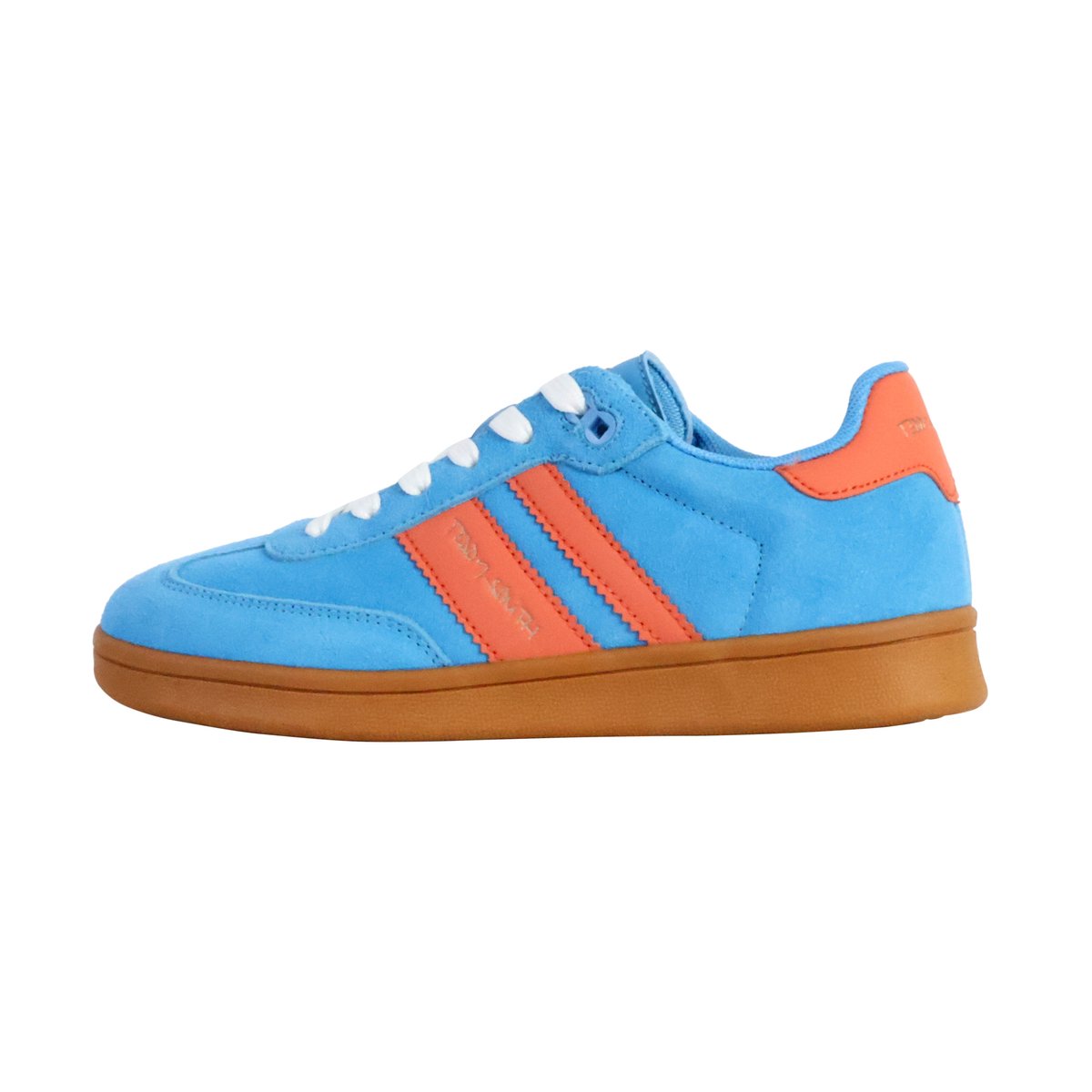 Basket Cuir Teddy Smith bleu-orange, TEDDY SMITH