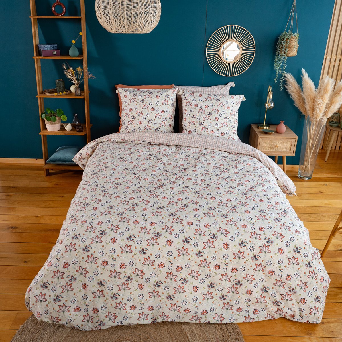 Parure housse de couette coton, denia imprime, C DESIGN HOME TEXTILE