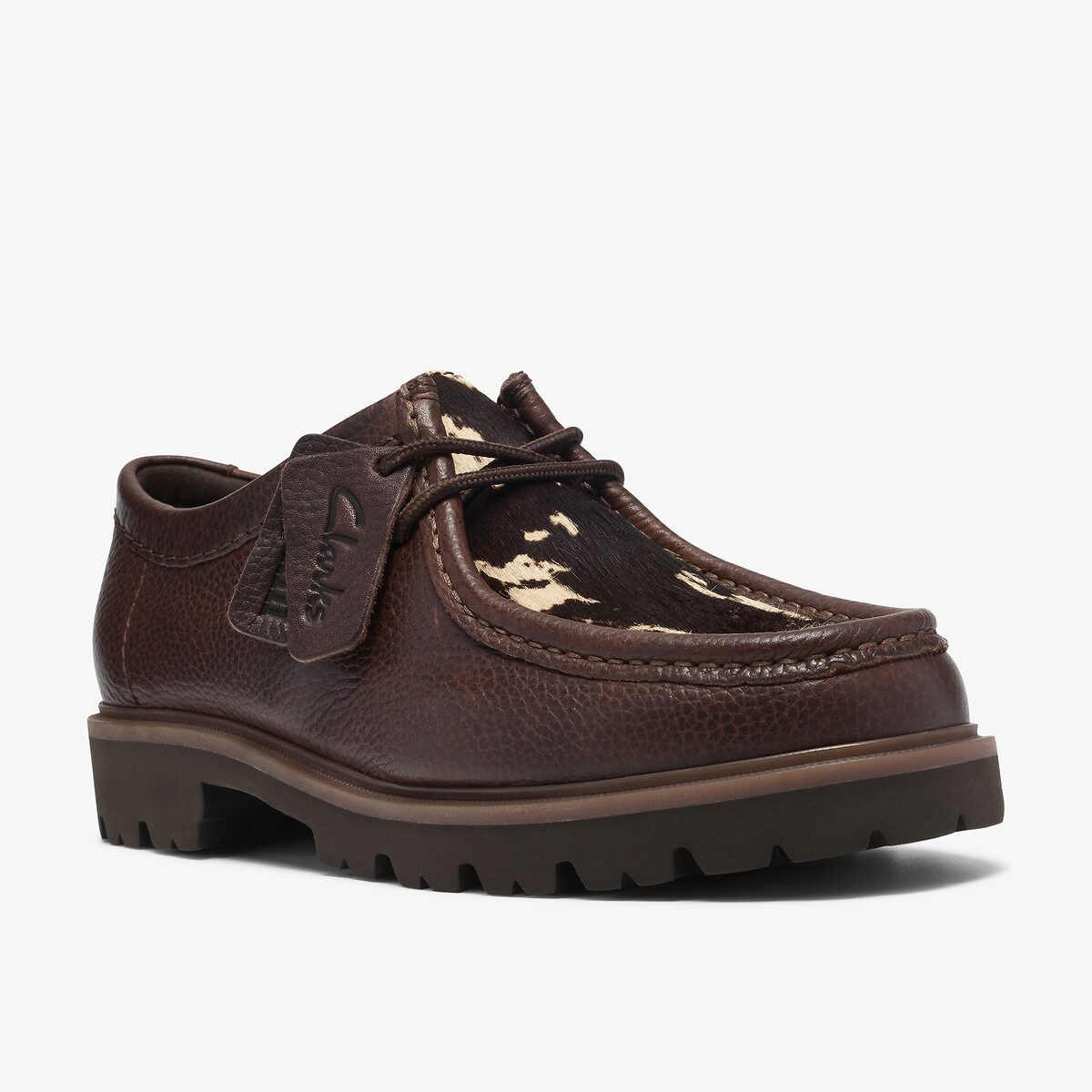 Derbies en cuir, CLEYHILL SEAM marron foncé, CLARKS