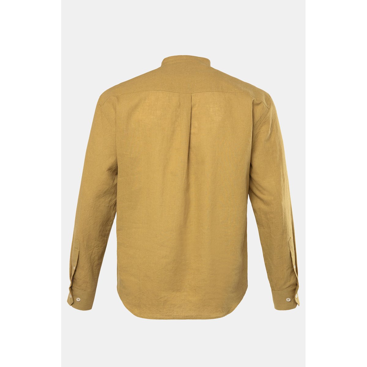 Chemise en lin mélangé à manches longues mousse, JP1880