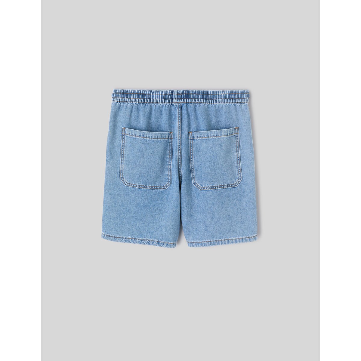 Bermuda taille élastiquée bleu clair, BZB