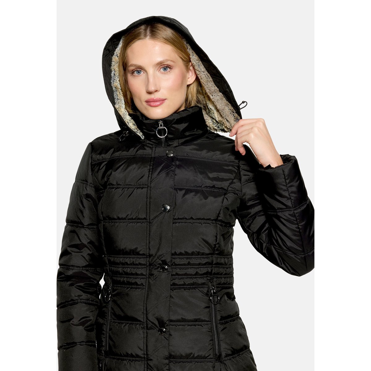 Veste outdoor à capuche amovible noir, BETTY BARCLAY