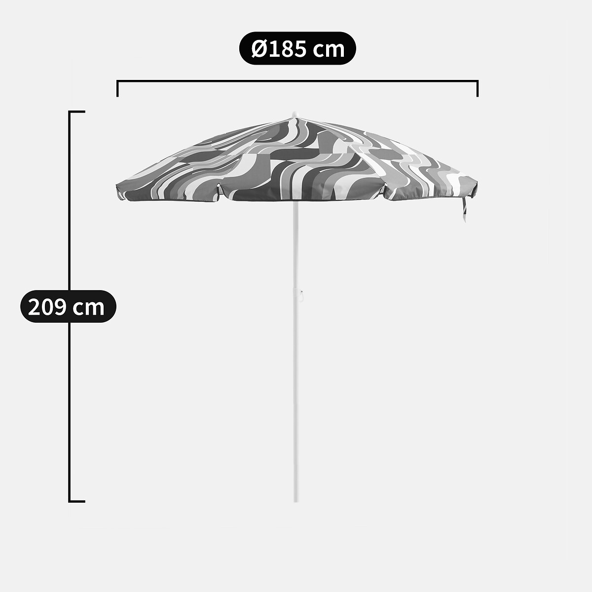 Parasol, tissu avec motif graphique, SONGE ORANGE orange/jaune, MAPOÉSIE X LA REDOUTE INTÉRIEURS