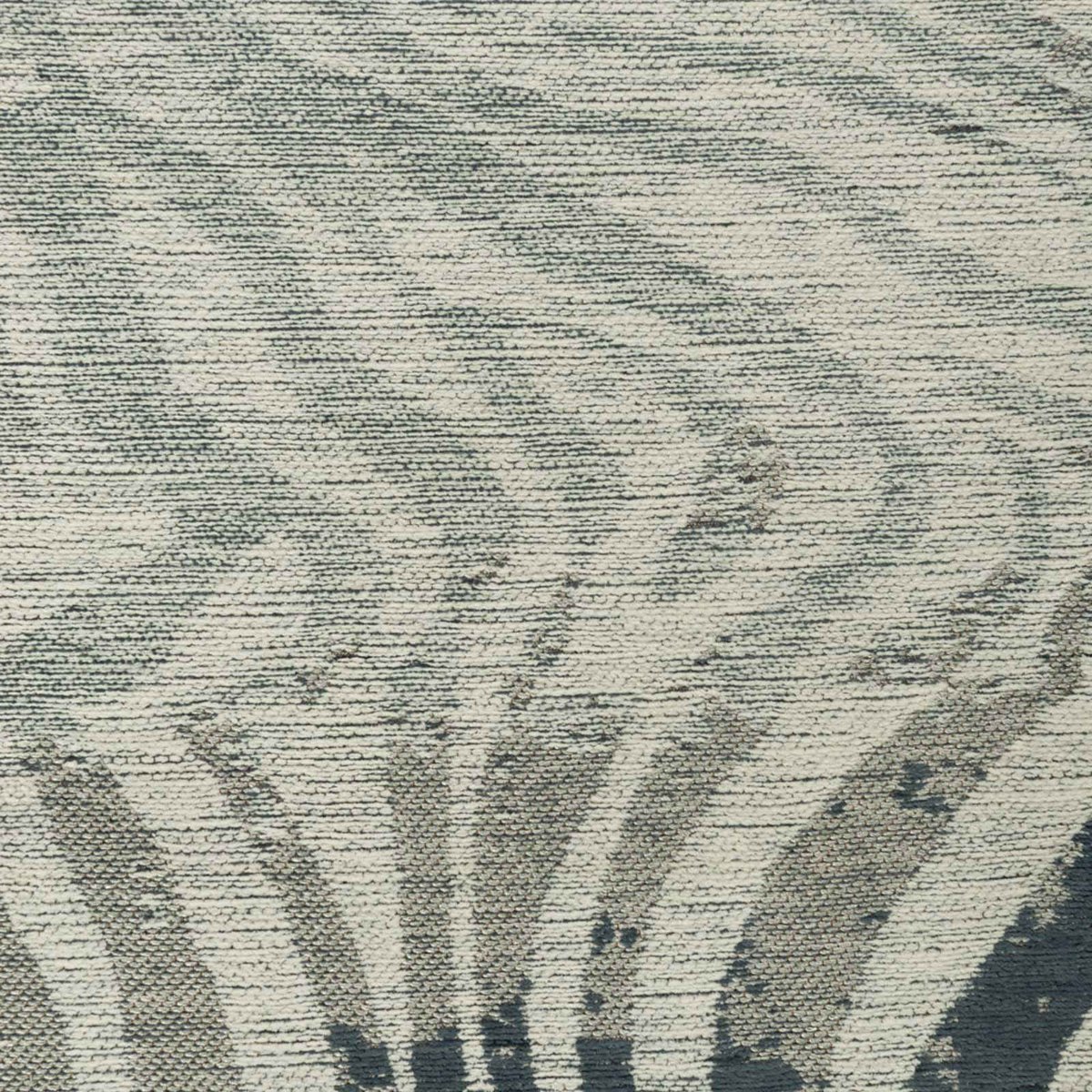 Tapis rectangulaire tissé, ZEBRA gris perle à rayures bleu ardoise, RECOLLECTION