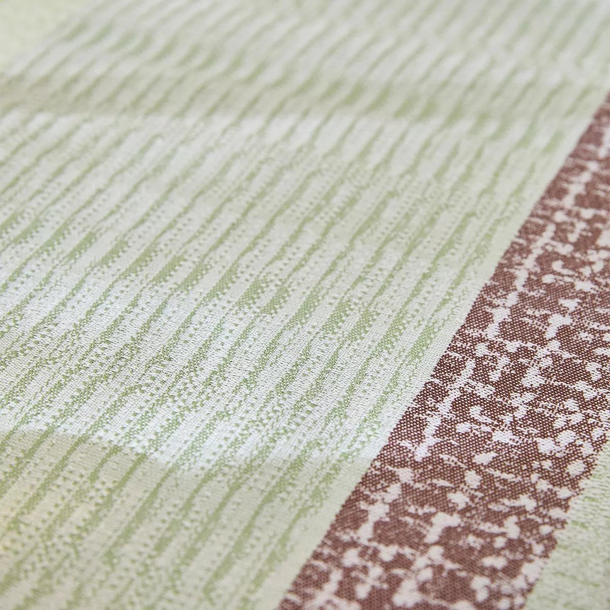 Nappe pur coton enduit MILLE GALETS terre cuite, GARNIER THIEBAUT