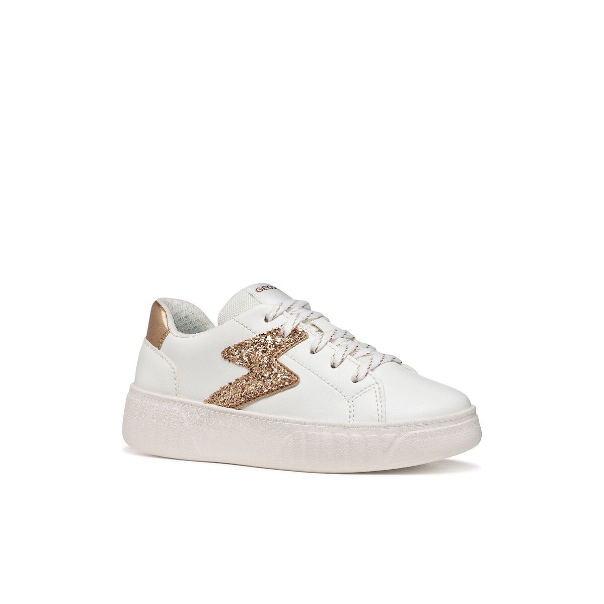 Sneakers traspiranti, MIKIROSHI bianco/gold , GEOX