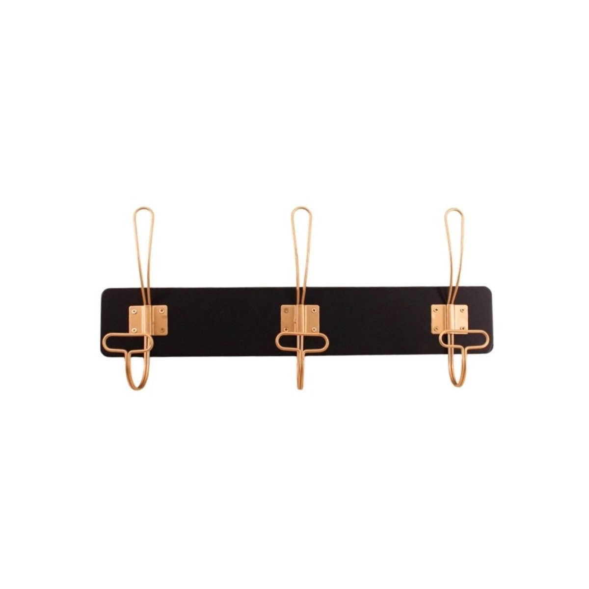 Patère en métal 40x18cm noir, ORNAMI