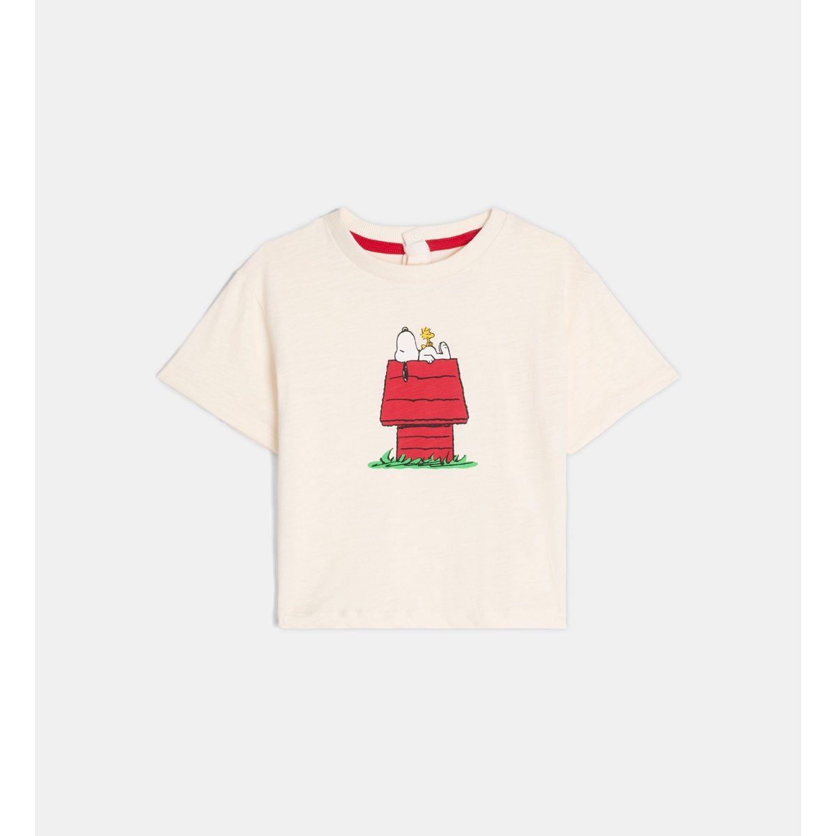 T-shirt tafidou snoopy coton bio écru, CADET ROUSSELLE