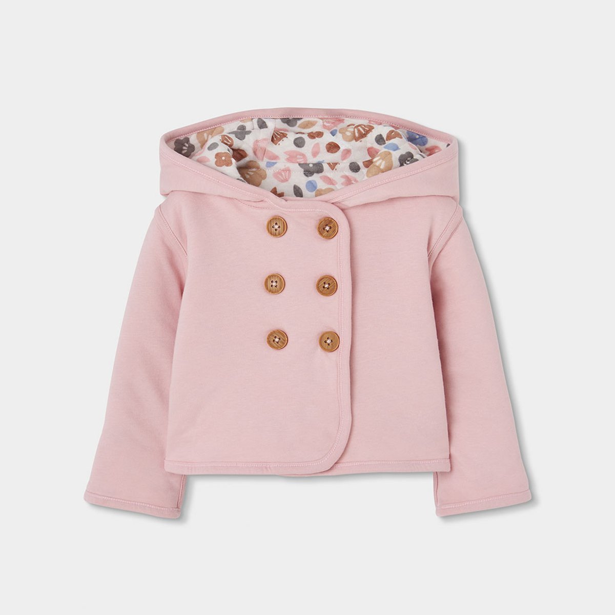 Veste maille bébé réversible imprimé fleurs pink, BOBOLI