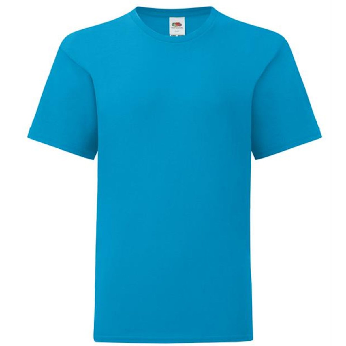 T-shirt manches courtes ICONIC bleu azur, FRUIT OF THE LOOM