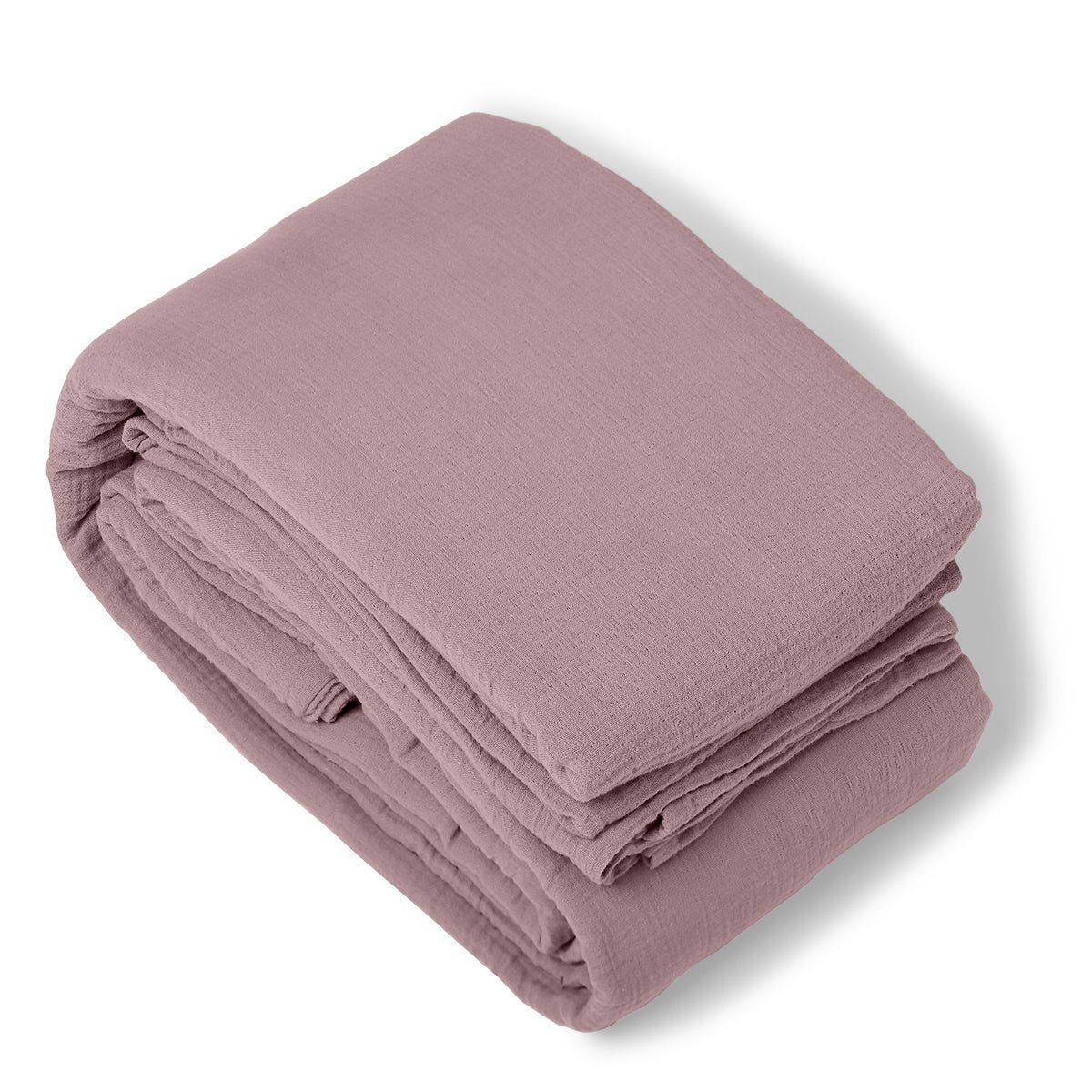 Housse de couette gaze de coton ALMA Made in Europe bois de rose, FEBRONIE