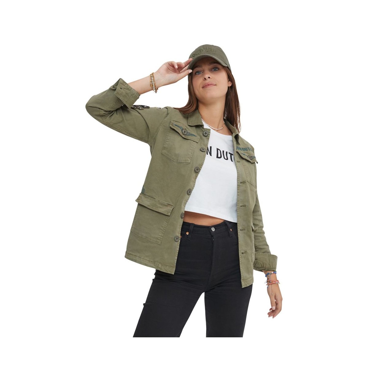 Veste Coton Angel kaki, VON DUTCH