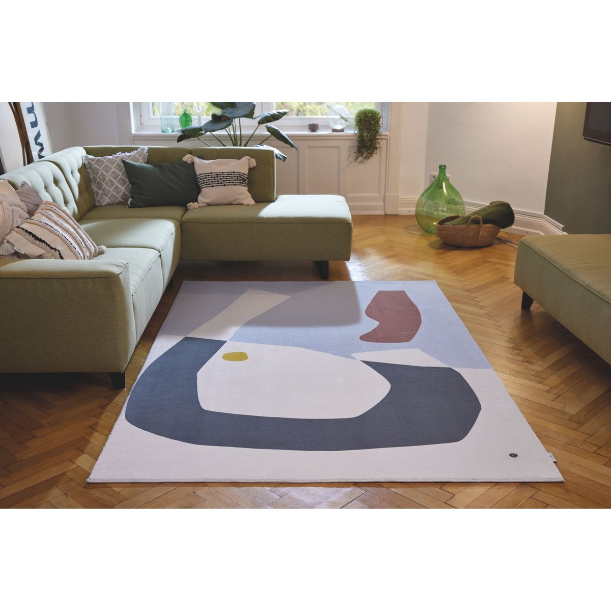 Tapis de salon imprimé - SHAPES bleu multicolore, TOM TAILOR
