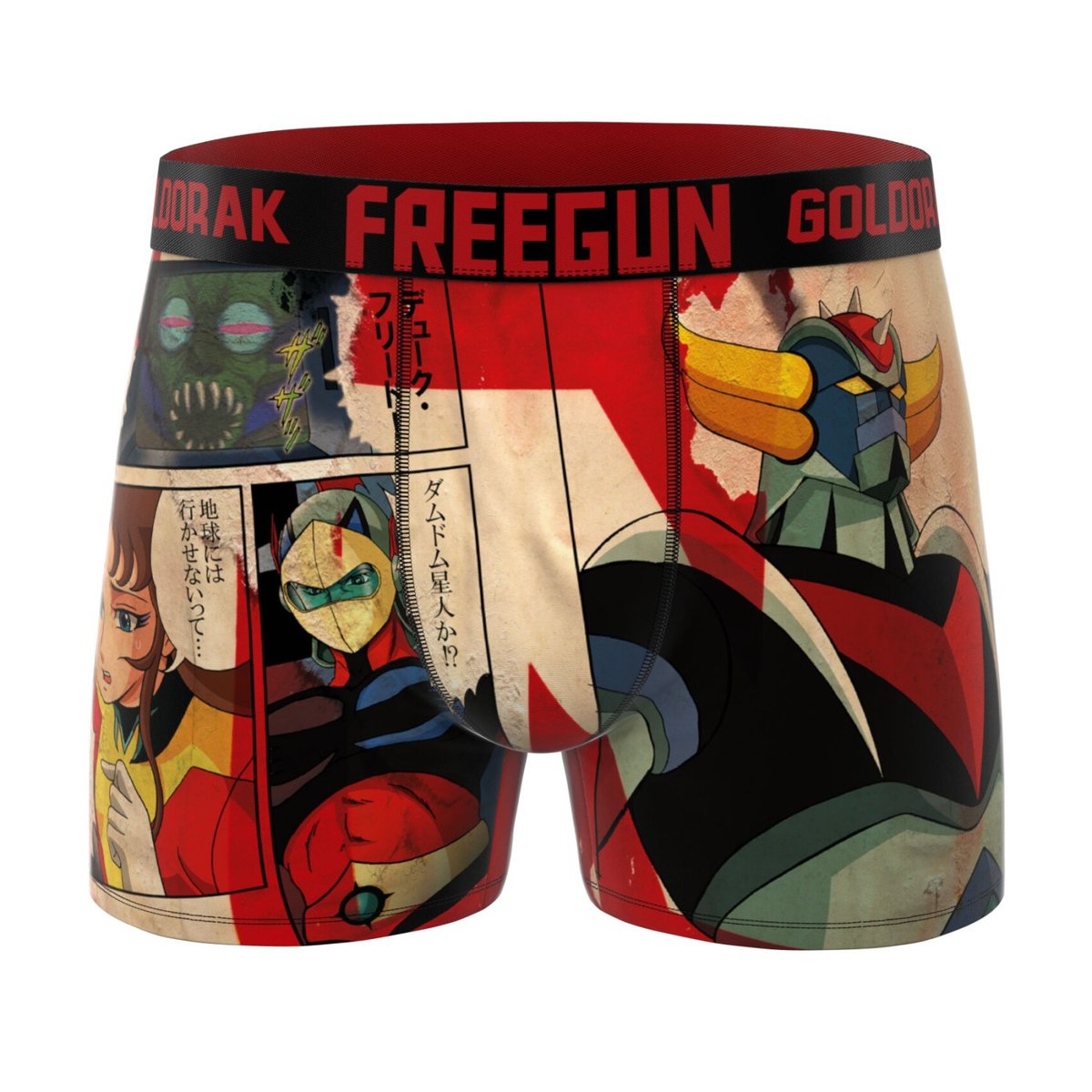 Lot De 3 Boxers Goldorak orange/rouge/bleu/gris, FREEGUN