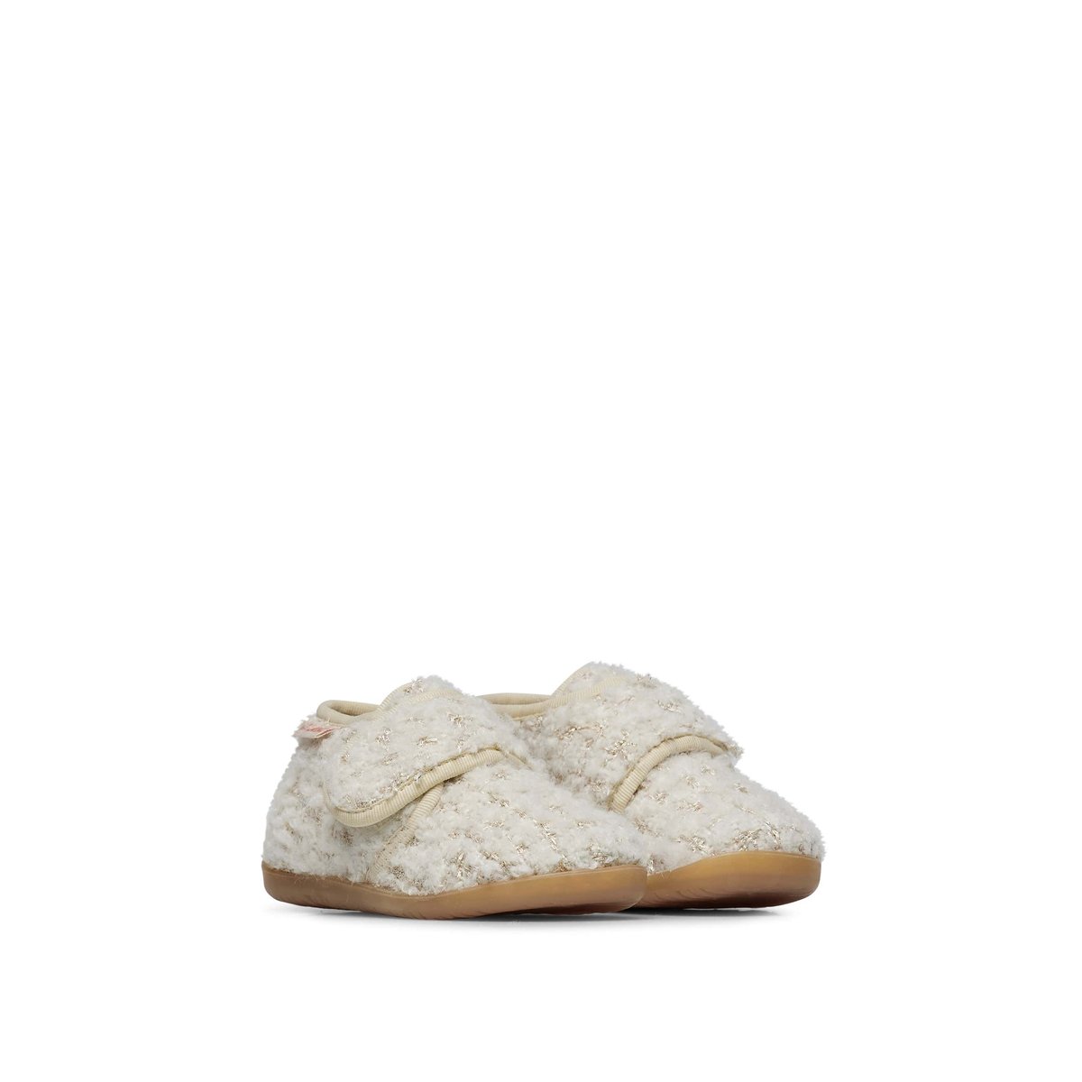Pantoufles en tissu HOME blanc crème, NATURINO