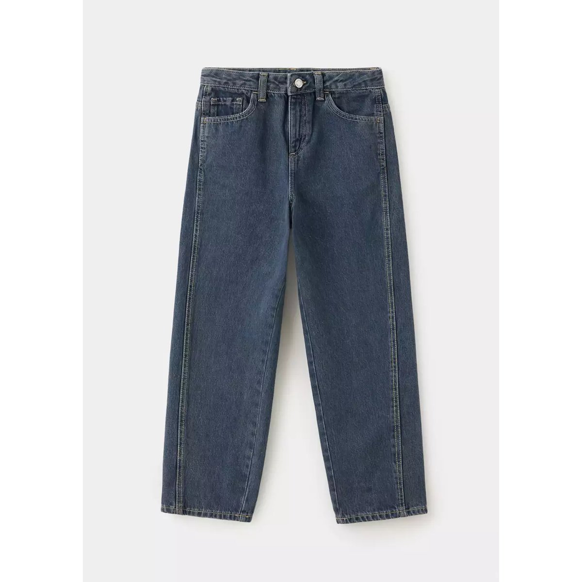 Jean coupe droite bleu moyen vintage, MANGO KIDS