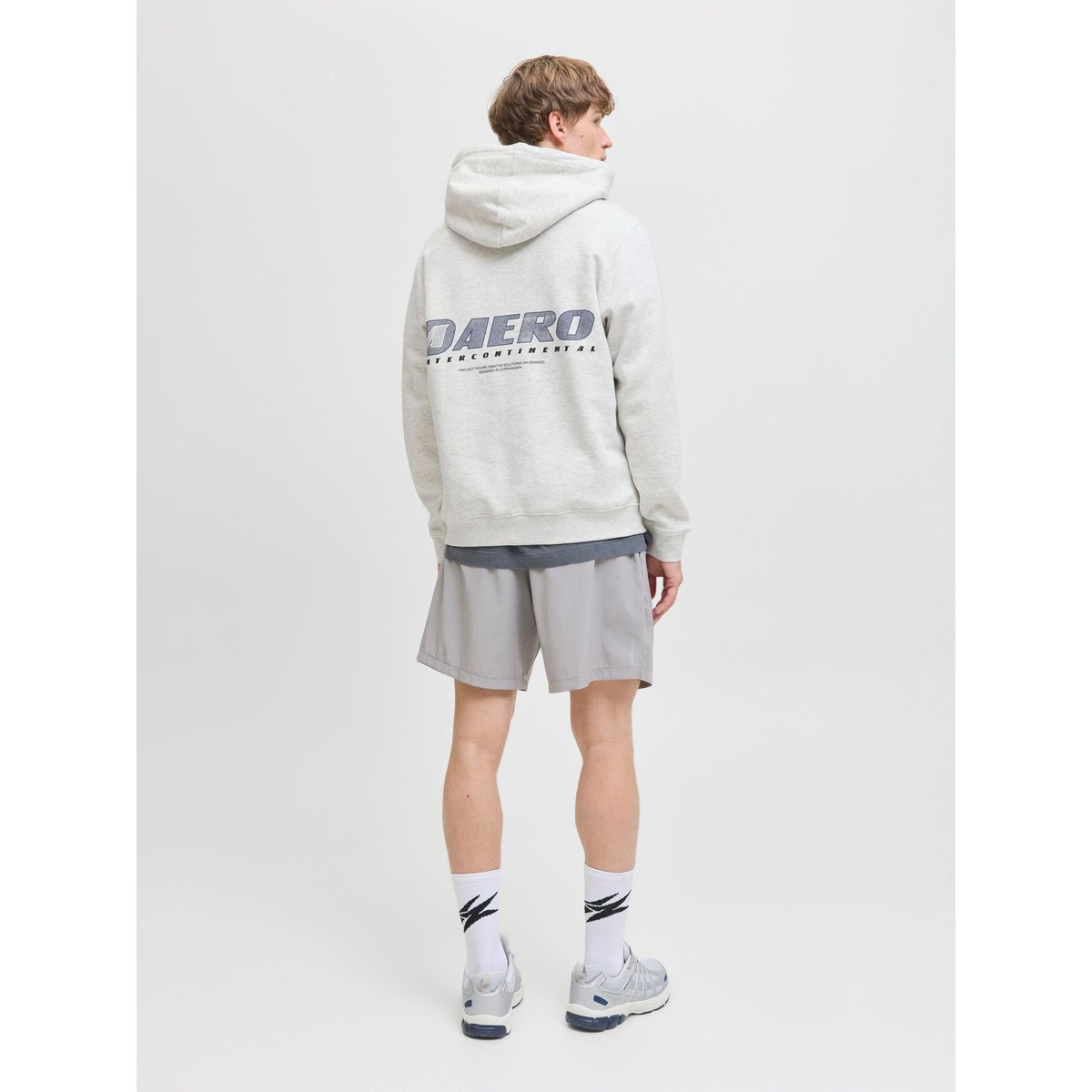 Sweat À Capuche white melange, JACK & JONES
