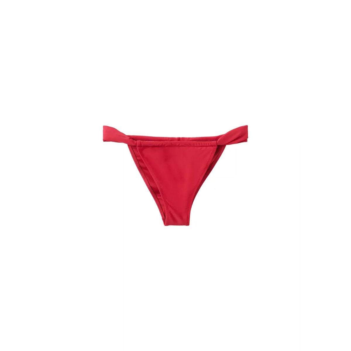 Culotte de bikini classique à fronces coulissées rouge, MANGO