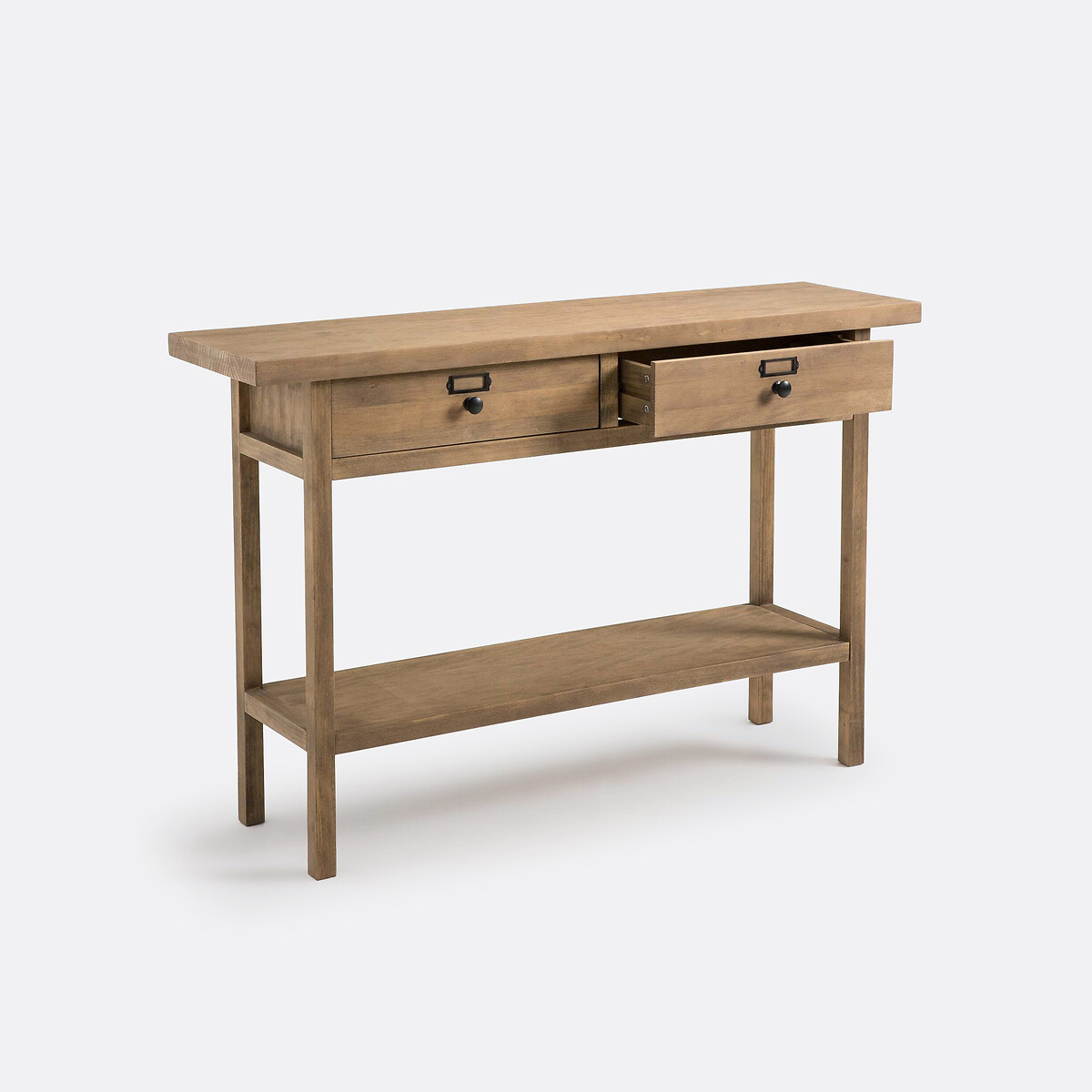 Console pin massif, Lunja ciré naturel, LA REDOUTE INTERIEURS