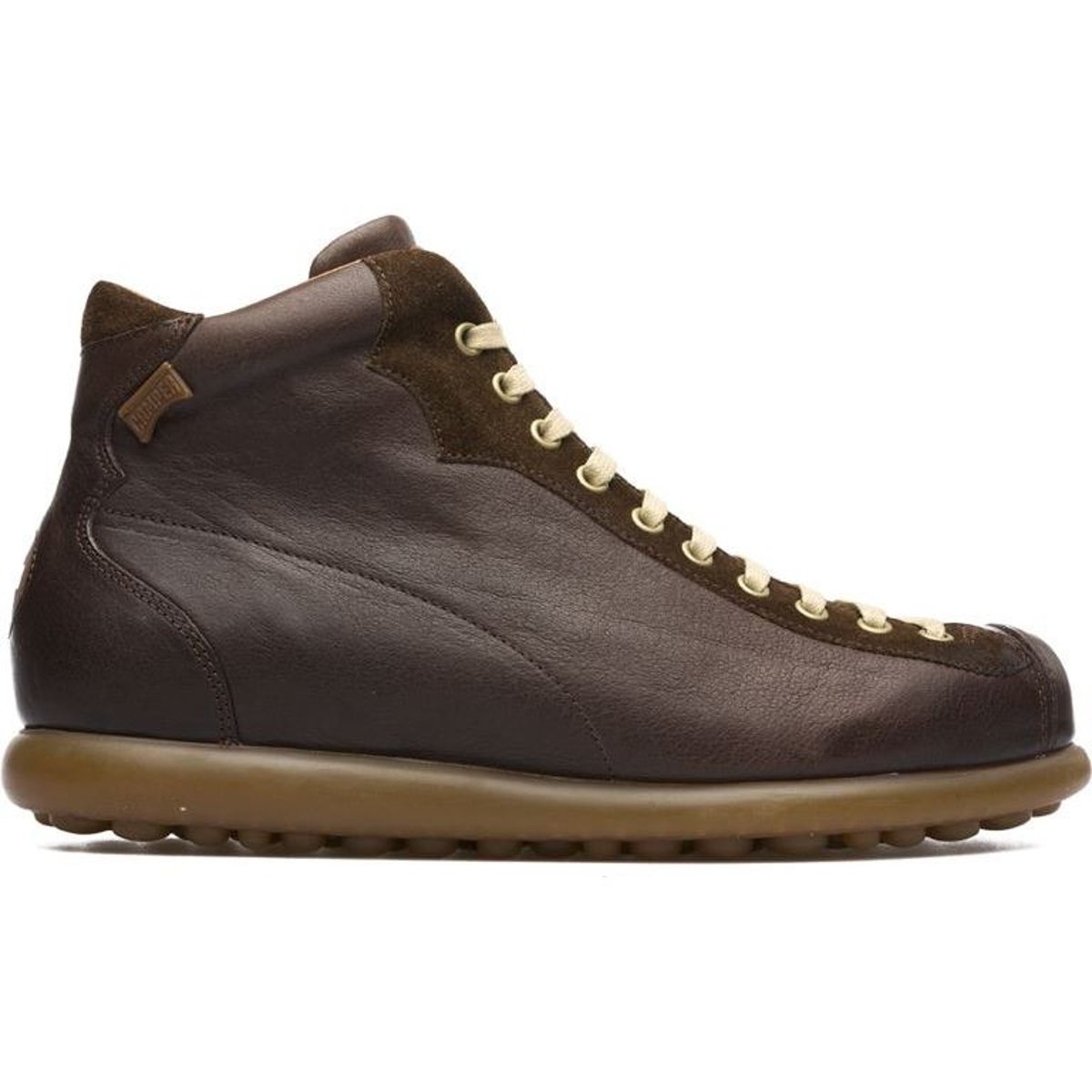 Baskets Pelotas Ariel Smooth Leather marron foncé, CAMPER