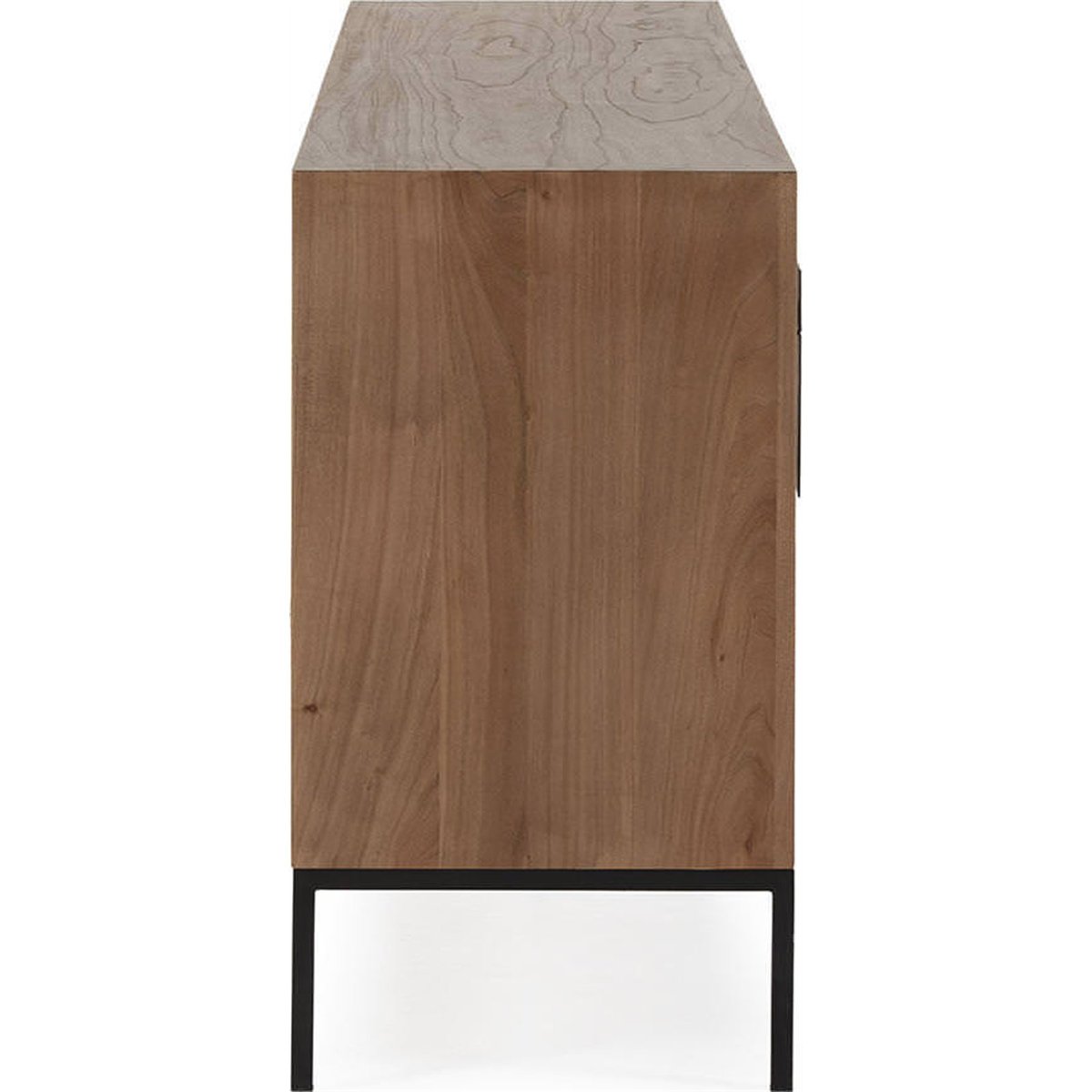 Buffet en bois d'orme et métal noyer, noir mat, RECOLLECTION