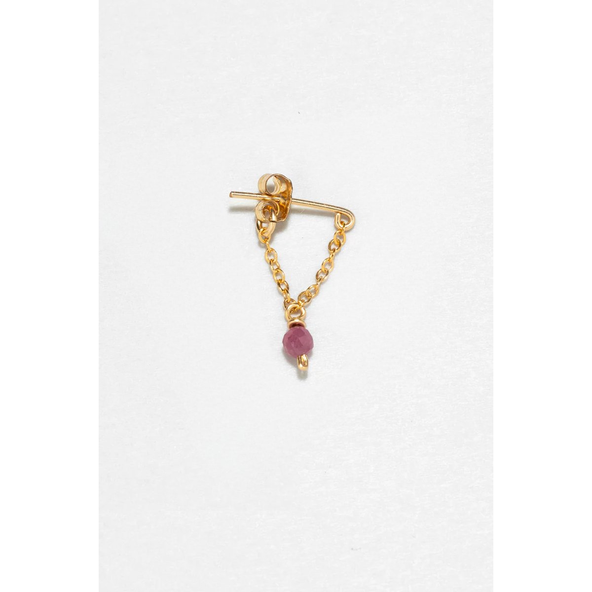 Boucles d'oreilles chaînette Anna - Rubis argent / tanzanite, YAY PARIS