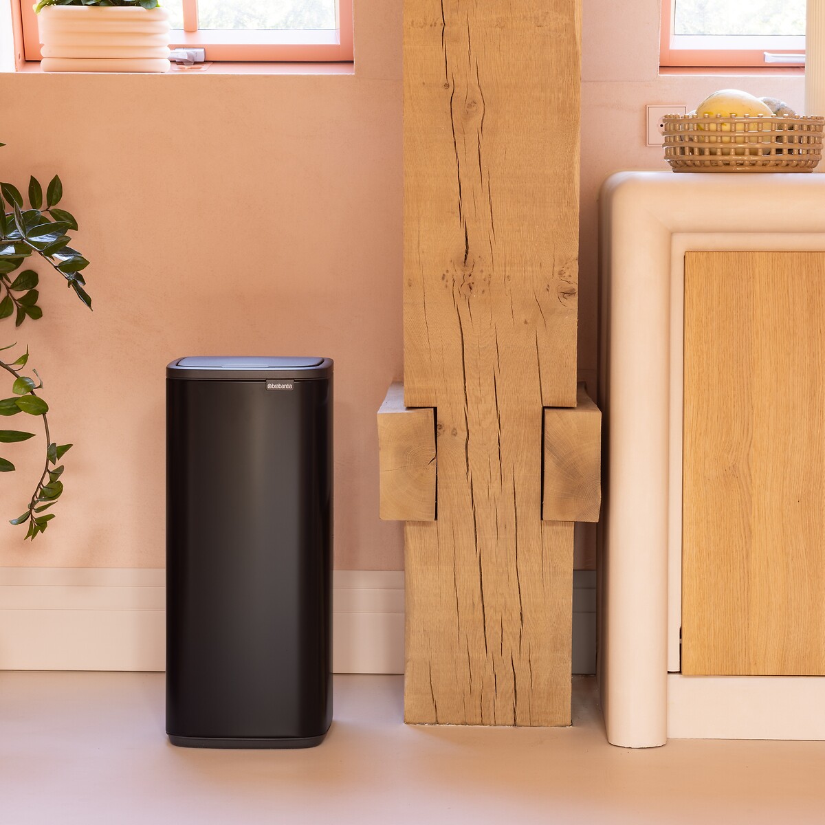 Poubelle de cuisine Bo Touch Bin 30L noir mat, BRABANTIA