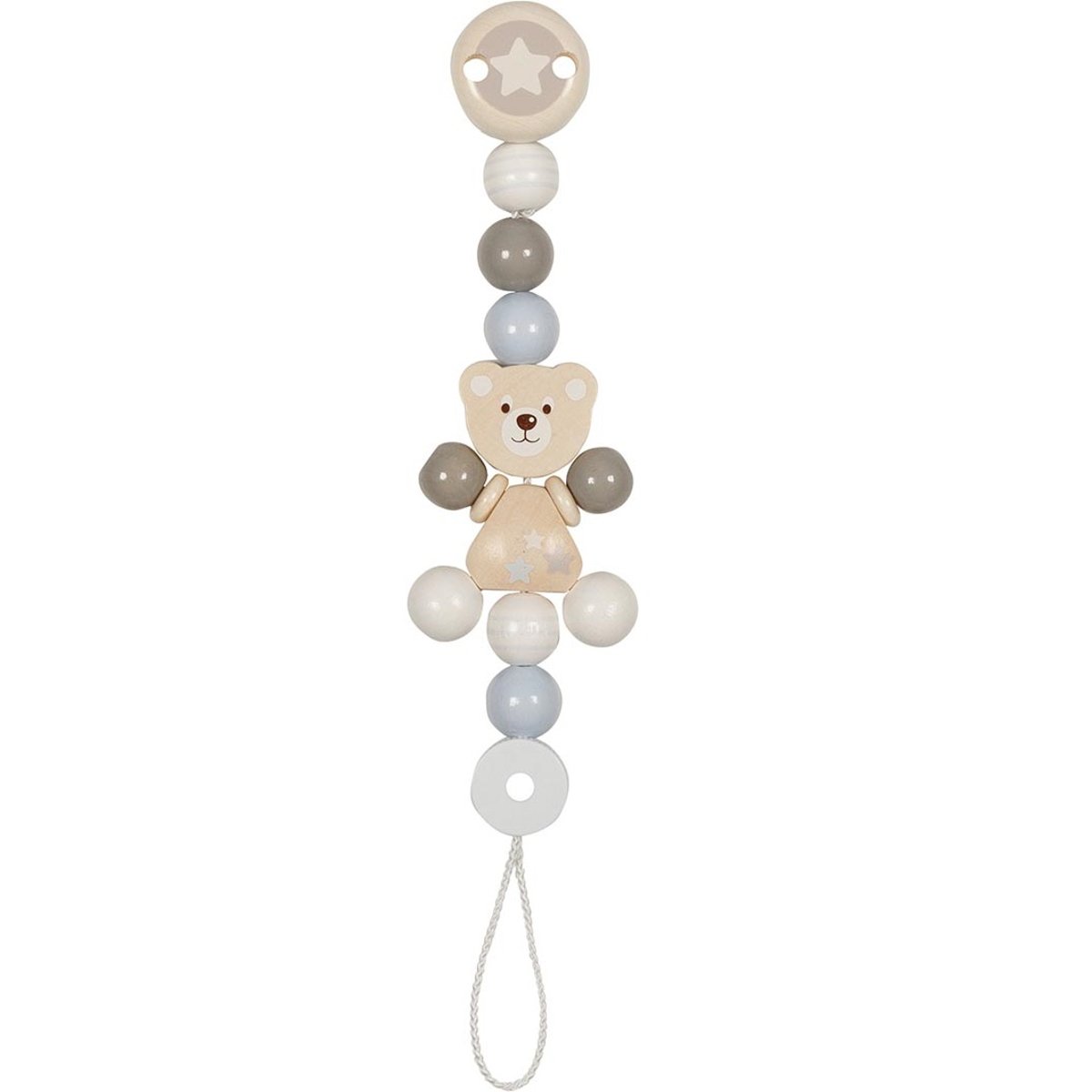 Accroche-tétine ourson beige, GOKI