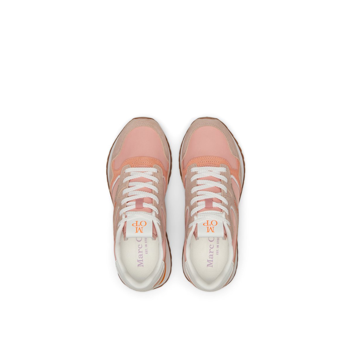 Sneaker modèle Maxima en cuir de vache et nylon rose, MARC O'POLO