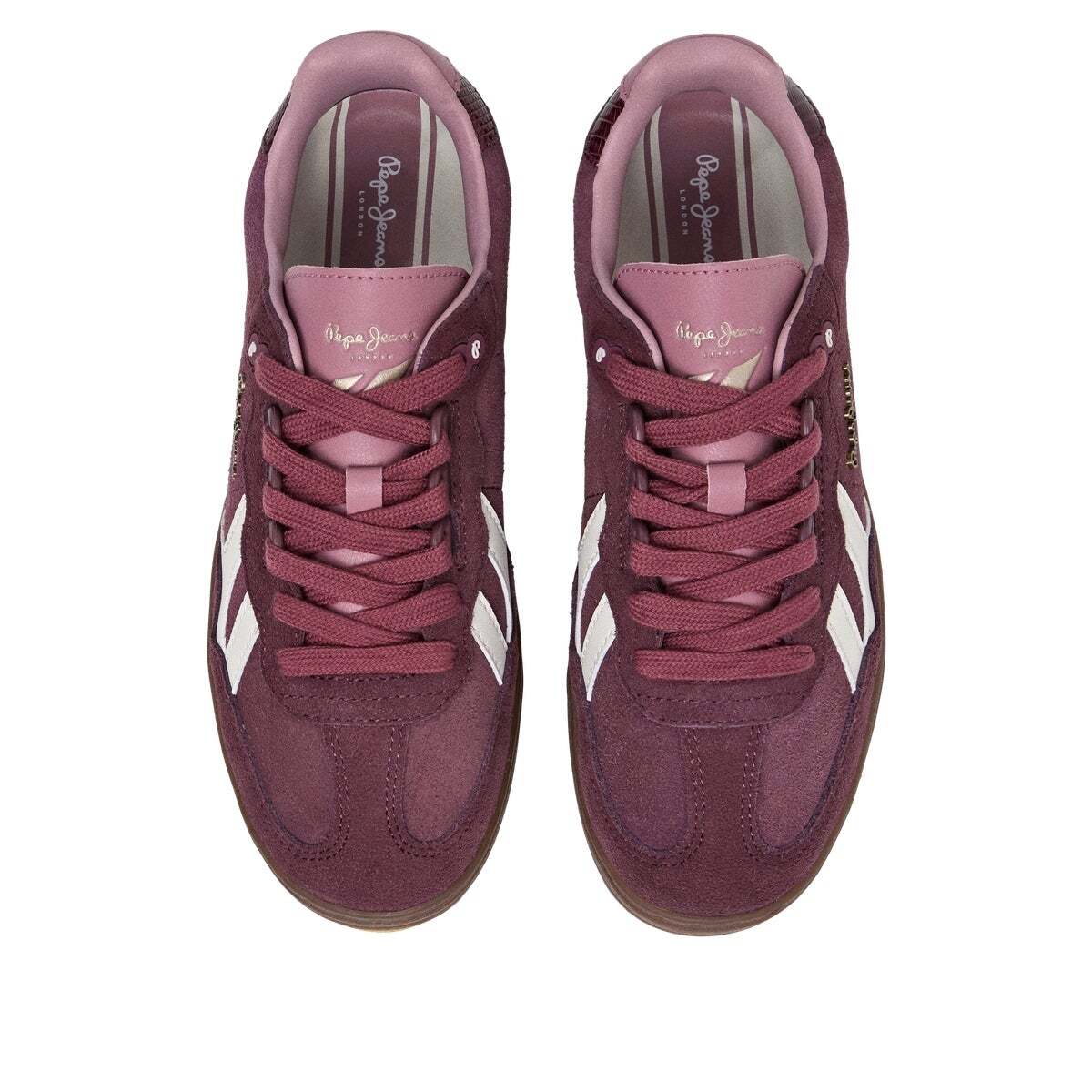 Ball - Baskets En Daim À Semelle Cupsole violet vin, PEPE JEANS