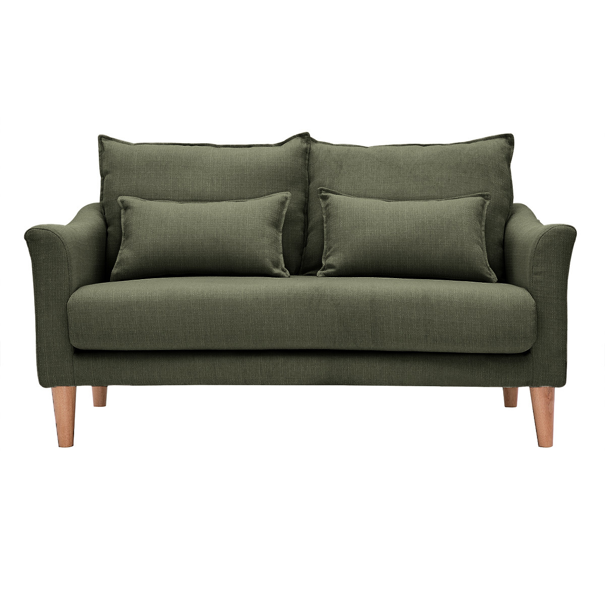 Canapé scandinave 2 places KATE kaki, MILIBOO