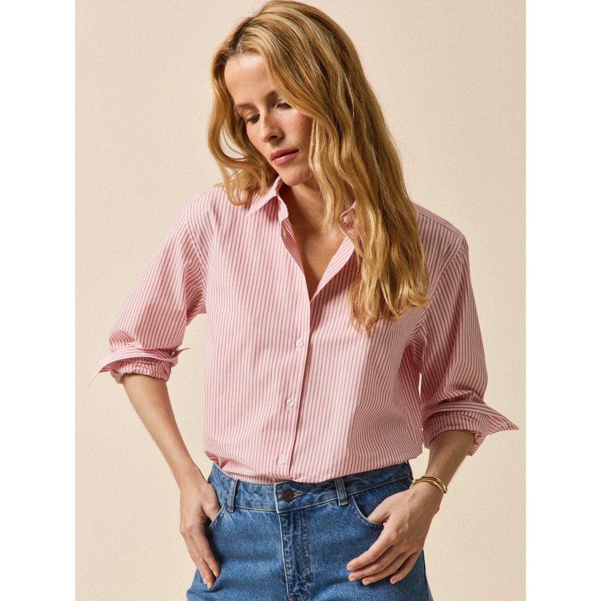 Chemise rayée - Coupe Gaby rayure rose, CYRILLUS