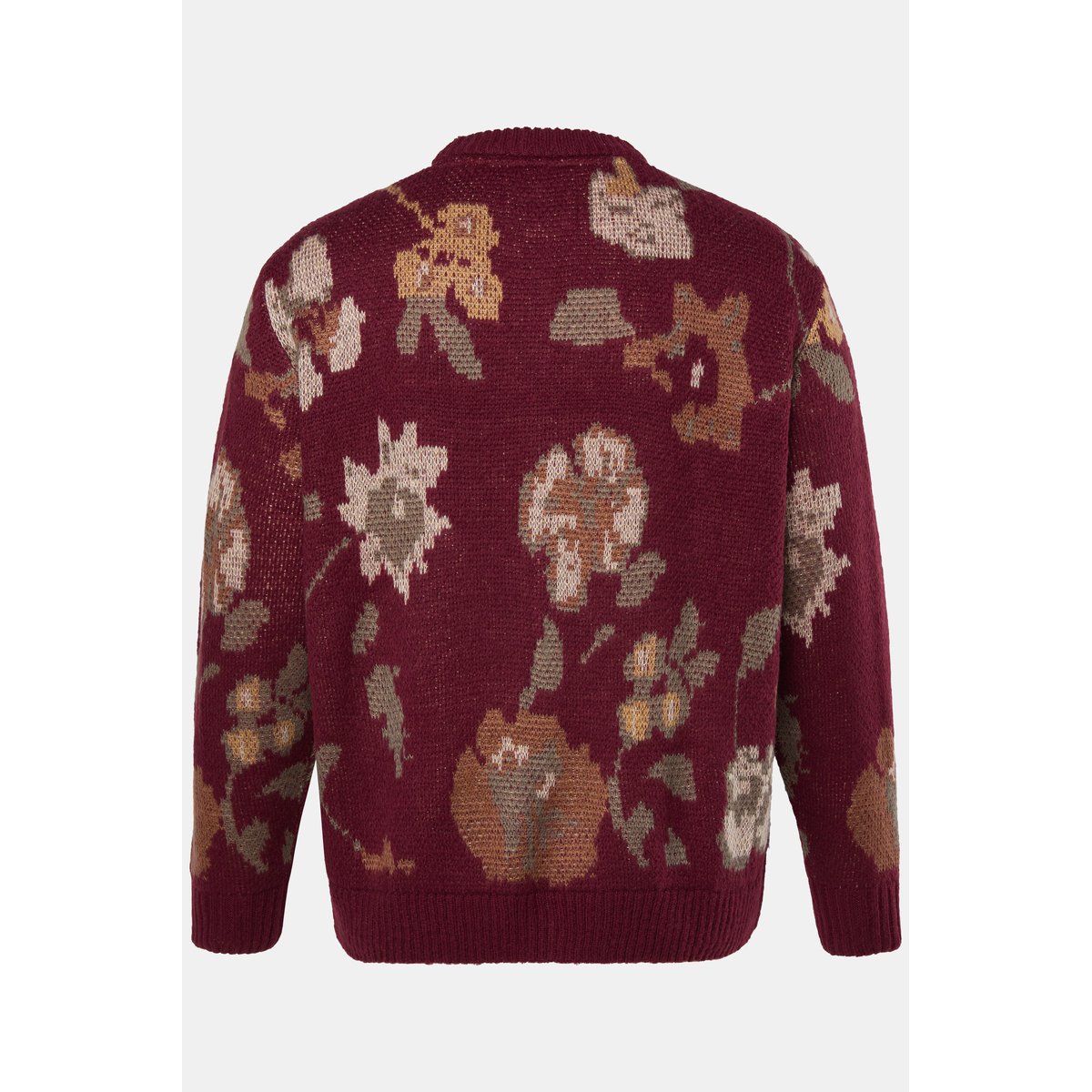 Cardigan oversize, maille motif floral baie, STHUGE