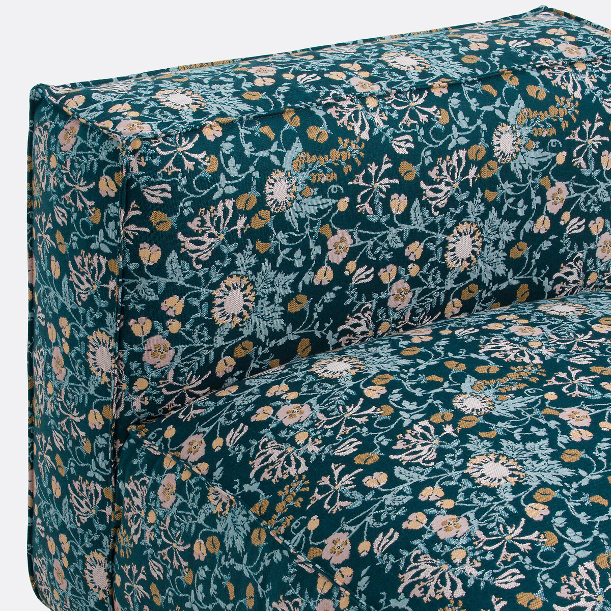 Elément chauffeuse pour canapé modulable, en jacquard fleuri, SEVEN jacquard fleuri, LA REDOUTE INTERIEURS