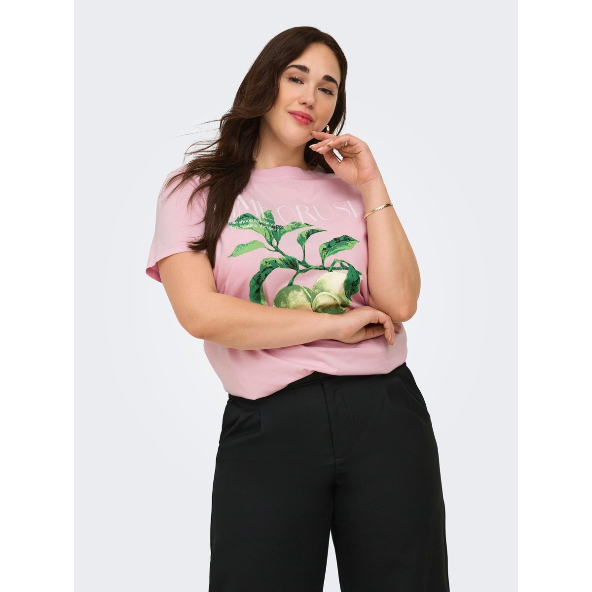 T-Shirt pale lilac, ONLY CARMAKOMA