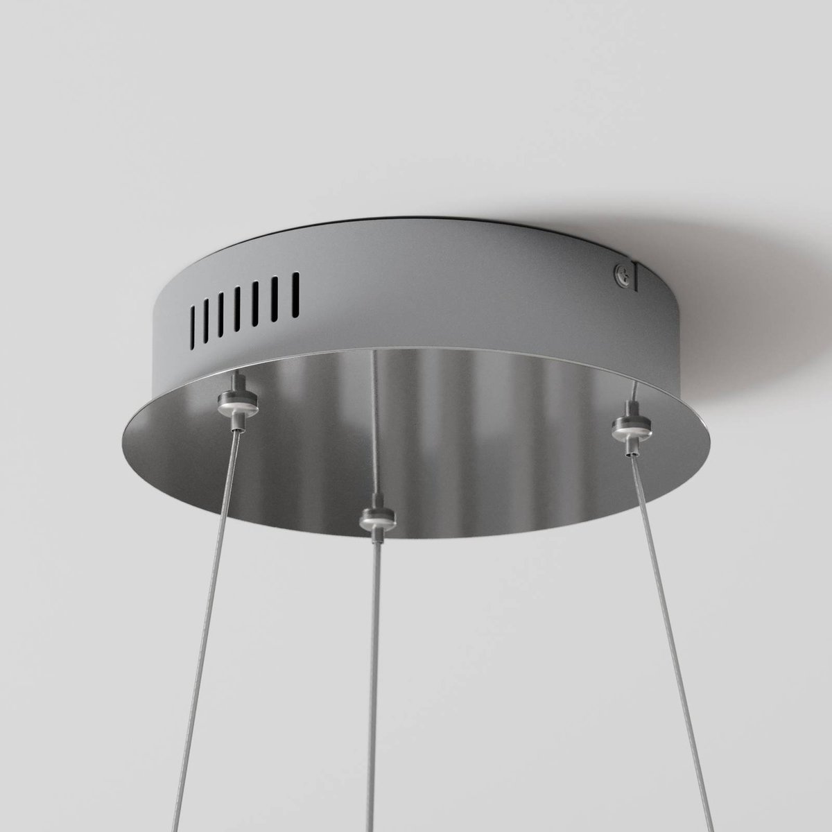 Suspension en aluminium moderneLED, Davian nickel satiné, LINDBY