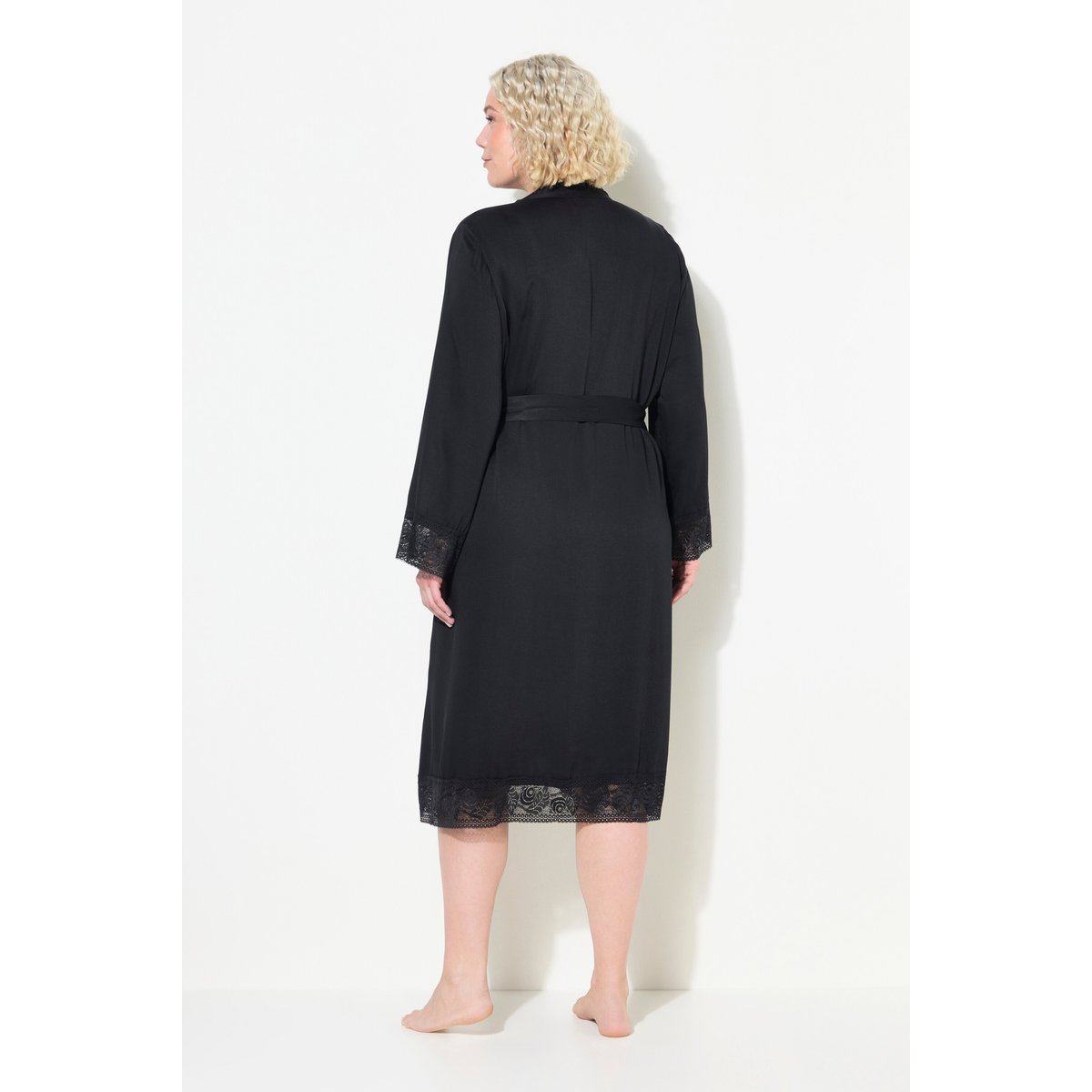 Robe de chambre, dentelle noir, ULLA POPKEN
