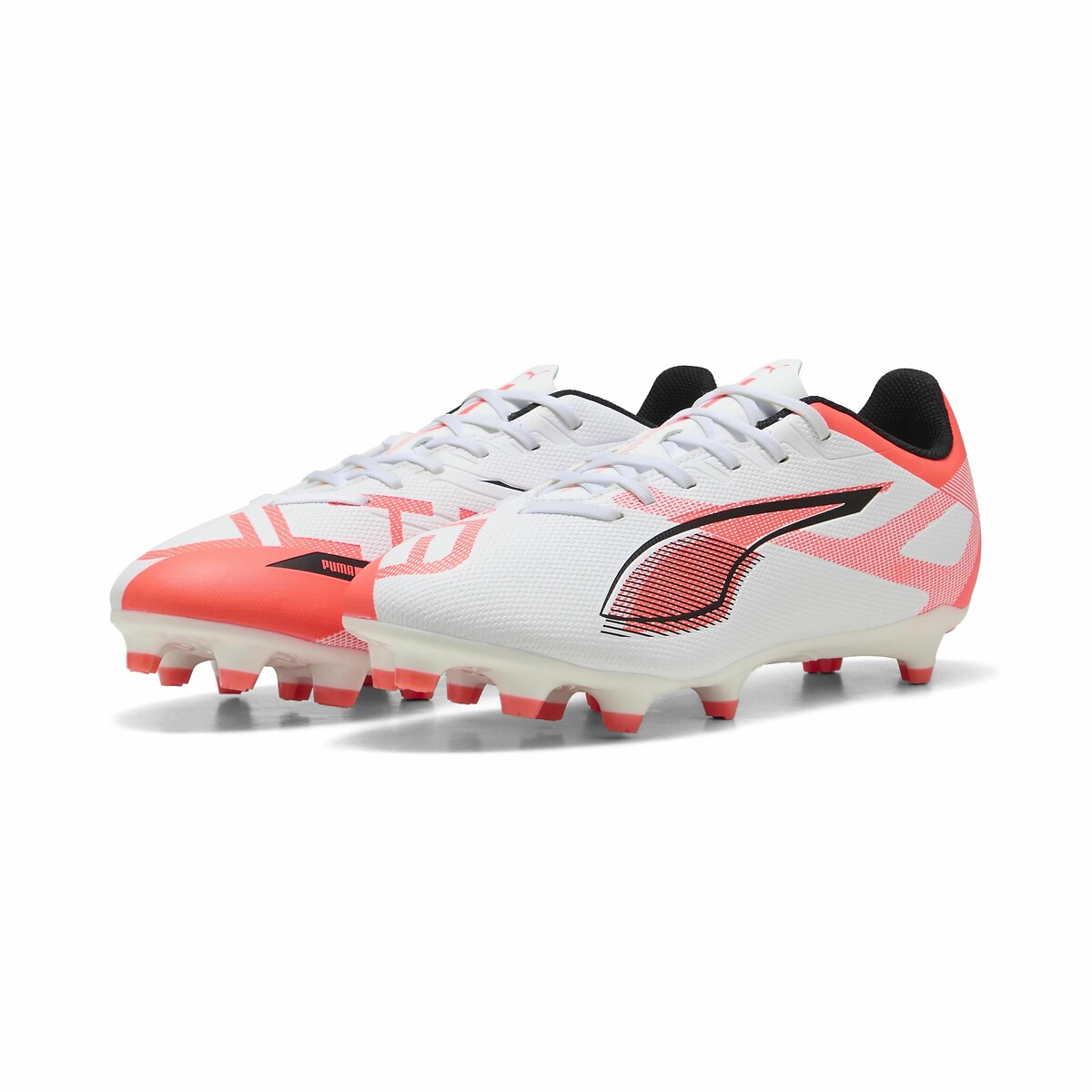 Voetbalschoenen Ultra 5 Play FG/AG wit/grijs/oranje, PUMA