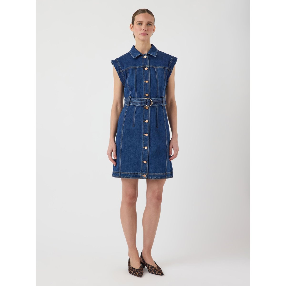 Robe Courte medium blue denim, YAS