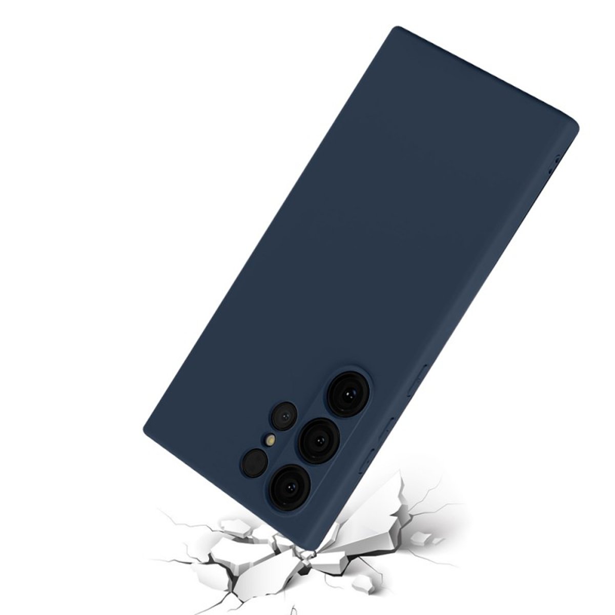 Coque Galaxy S22 Ultra 5g antichoc + 2 vitres bleu, EVETANE