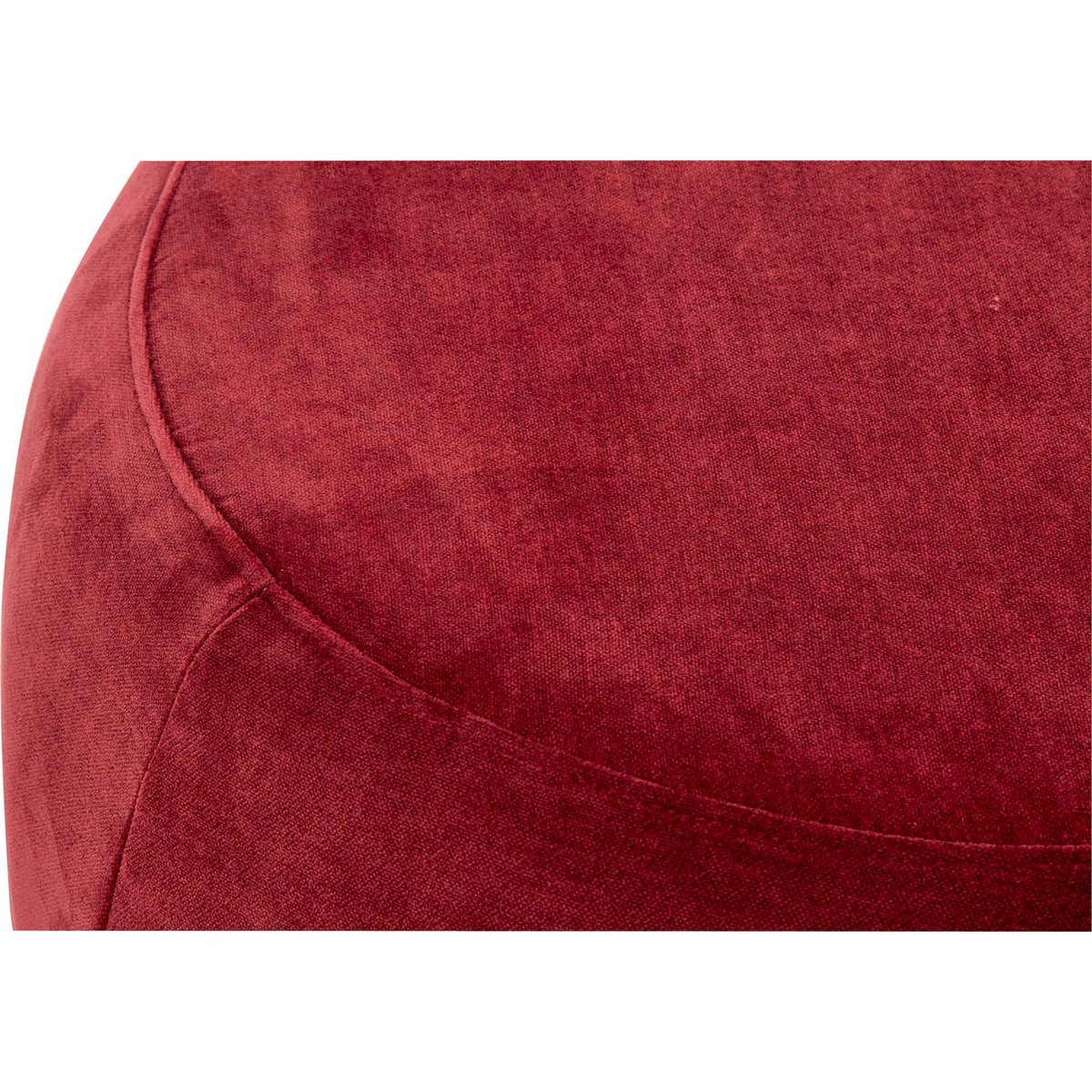 Pouf rond en tissu bordeaux, RECOLLECTION