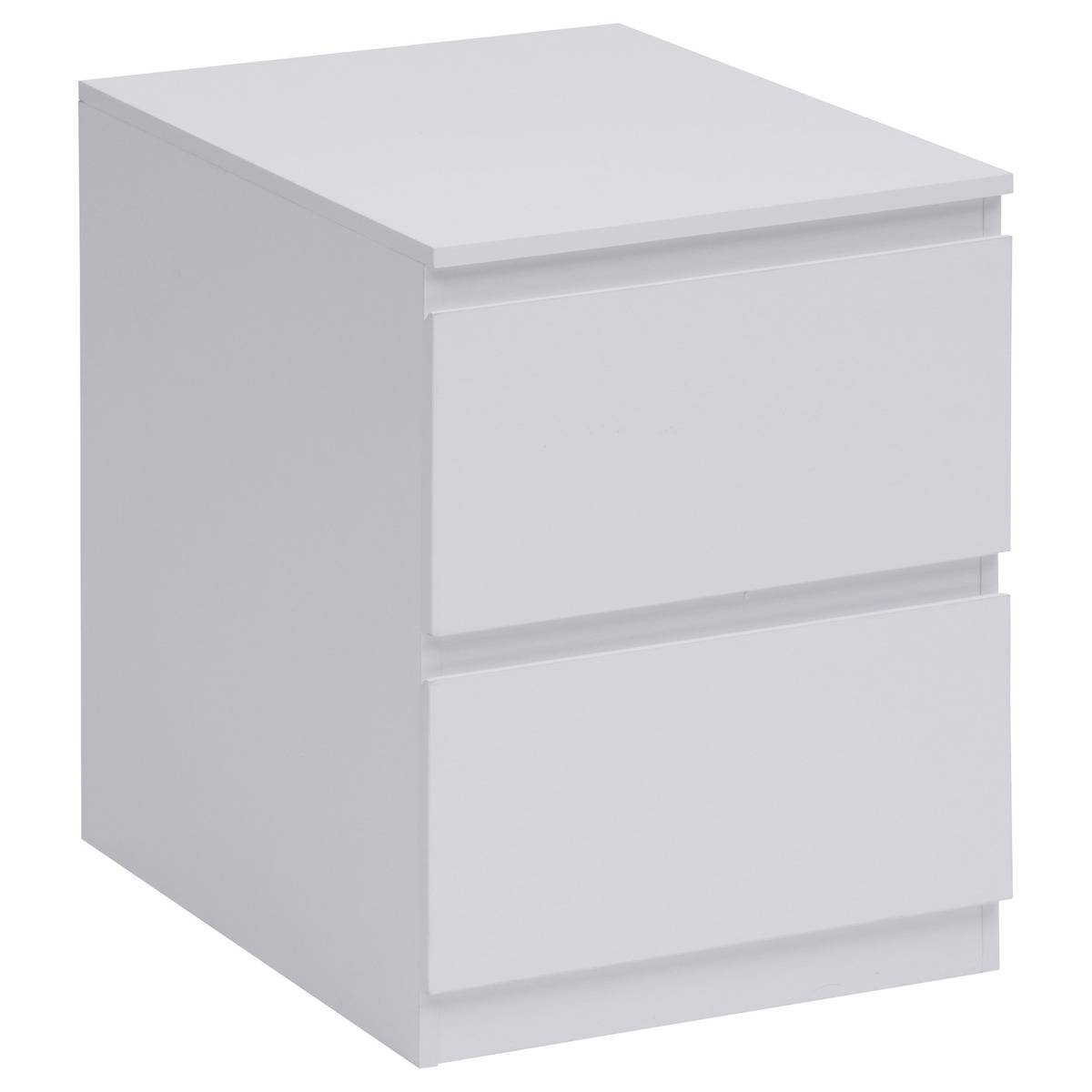 Table de chevet 2 tiroirs DOLO blanc, 5FIVE SIMPLY SMART