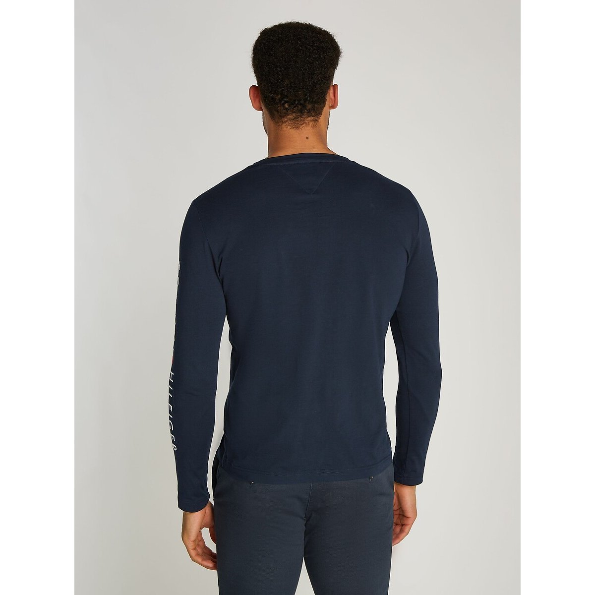T-shirt manches longues Tommy Logo bleu marine, TOMMY HILFIGER