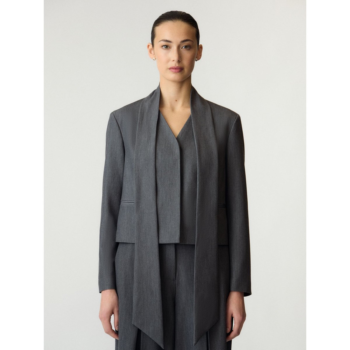 Top gris - medium grey melange1, YAS