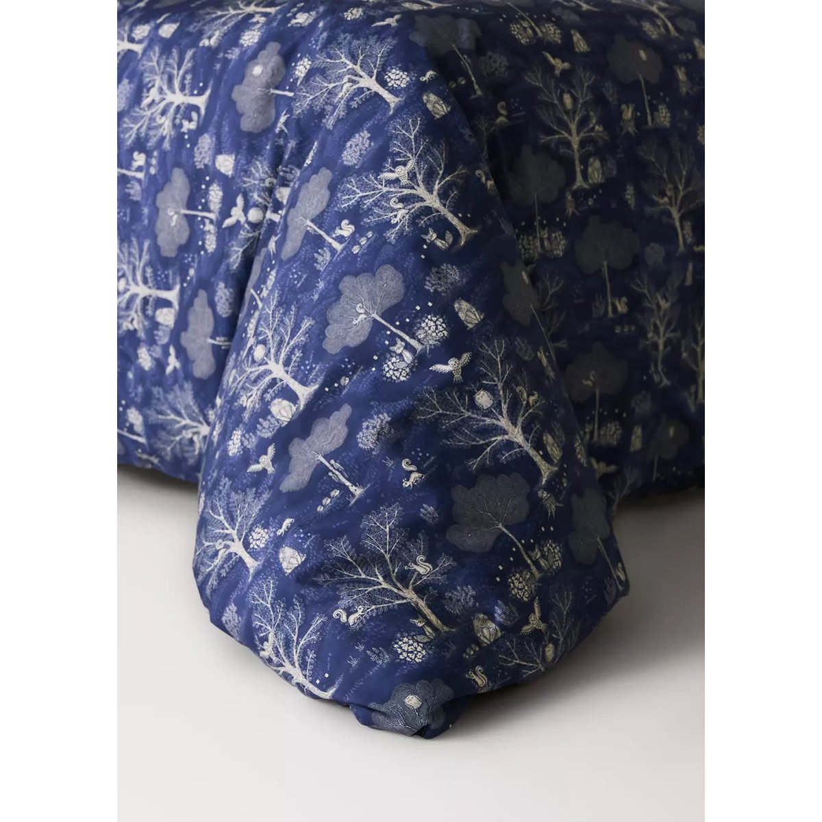 Housse de couette percale de coton lit 90 cm bleu, MANGO HOME